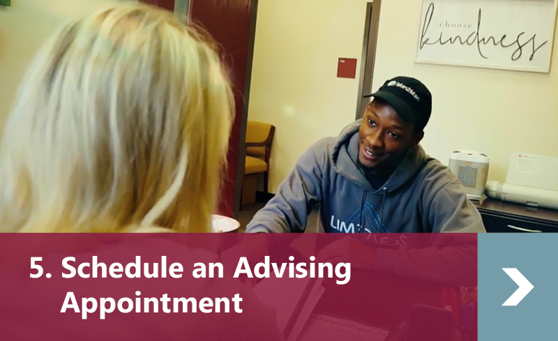 Button that links to information about scheduling an advising appointment at Mitchell Community College when clicked.