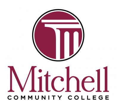 Mitchell Community College vertical burgundy logo.
