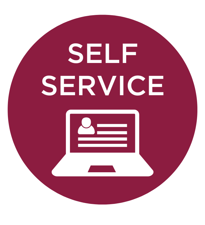 Button to access Self Service when clicked.