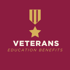 Button to access veterans education benefits information when clicked.
