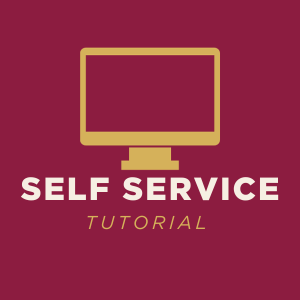 Button to access the Self-Service tutorial when clicked.