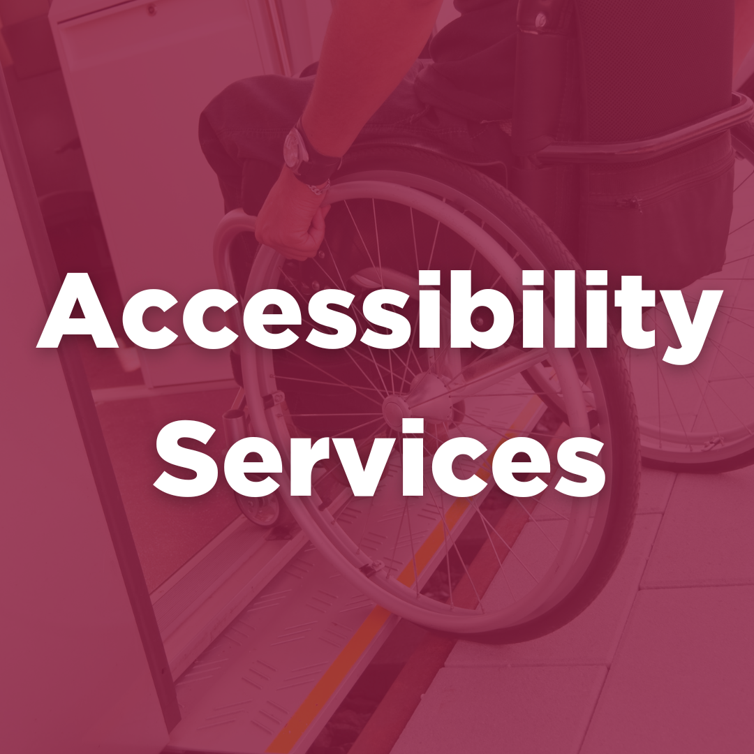 Button to access the Accessibility Services page when clicked.