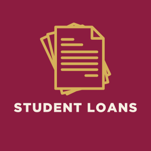 Button to access student loans information when clicked.