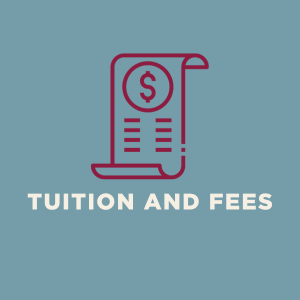 Button to access tuition and fees information when clicked.