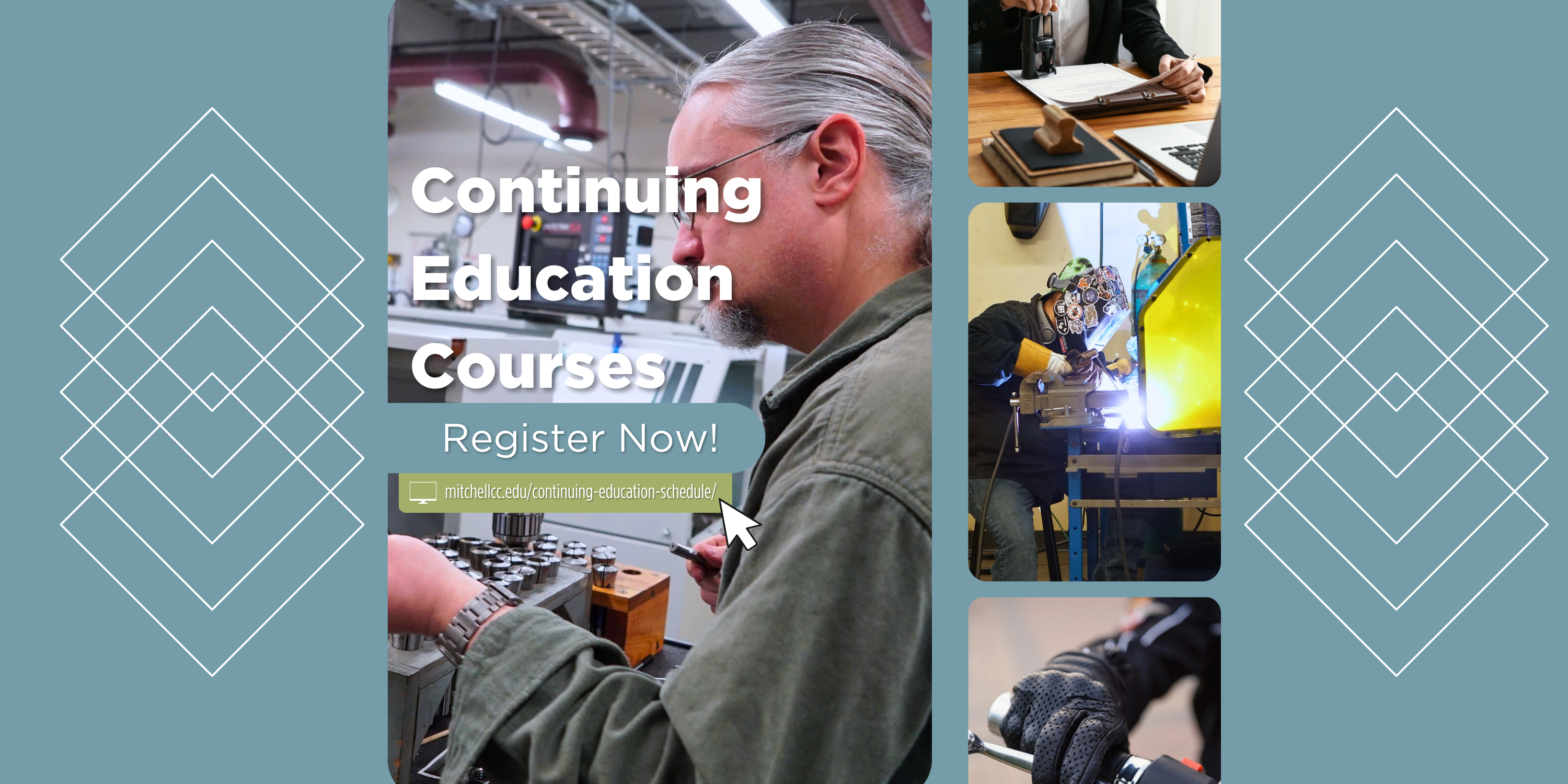 Banner that reads "Continuing Education Schedule Release". Click the banner to view the Continuing Education Schedule.