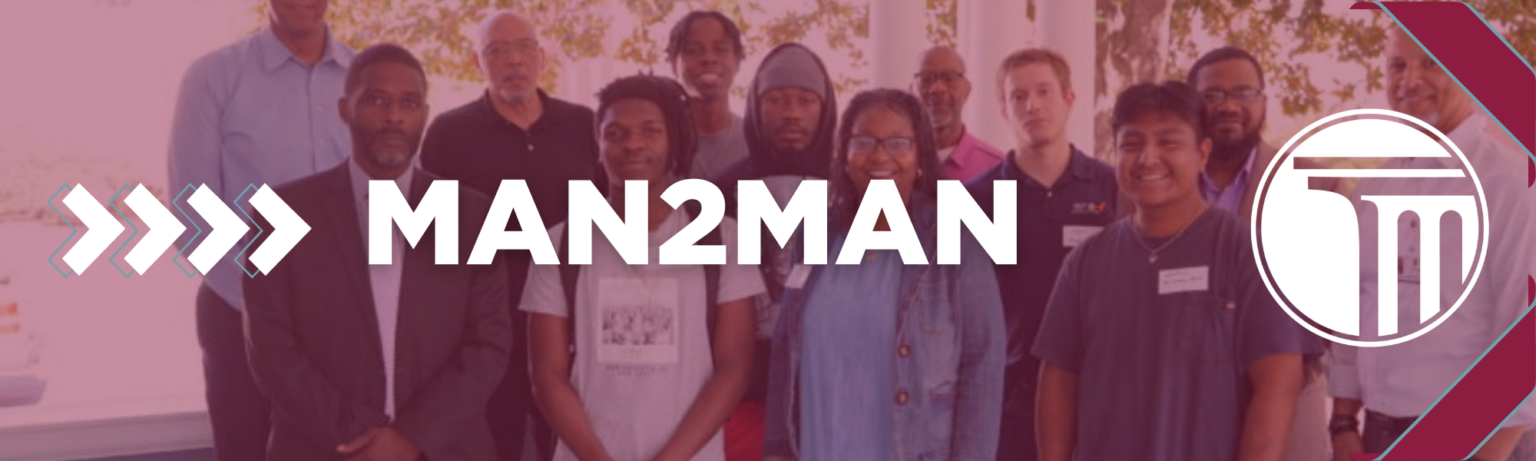 Banner that reads "Man2Man".