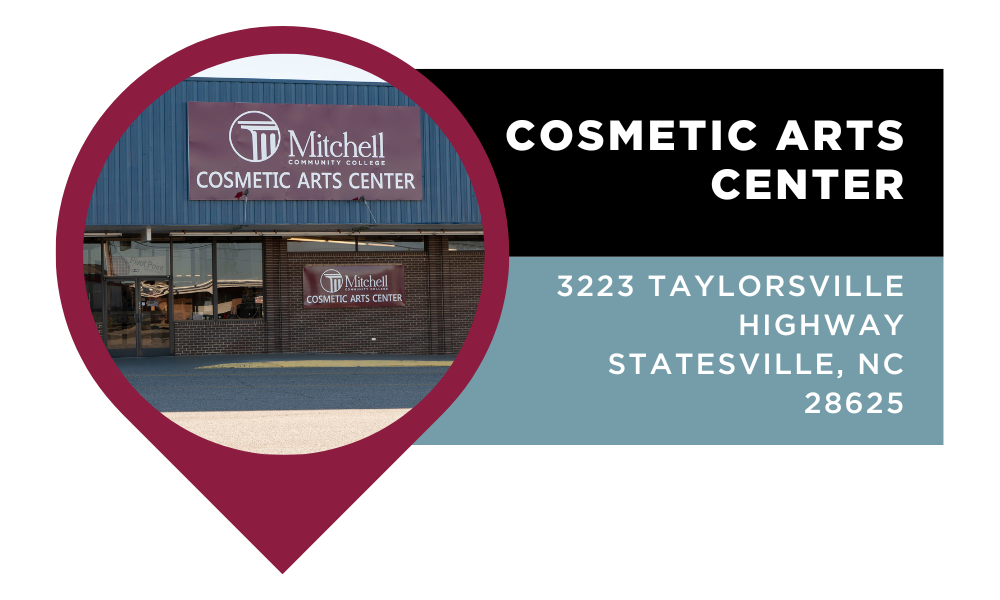 Graphic that reads "Cosmetic Arts Center | 3223 Taylorsville Highway Statesville, NC 28625". Click to view on Google Maps.