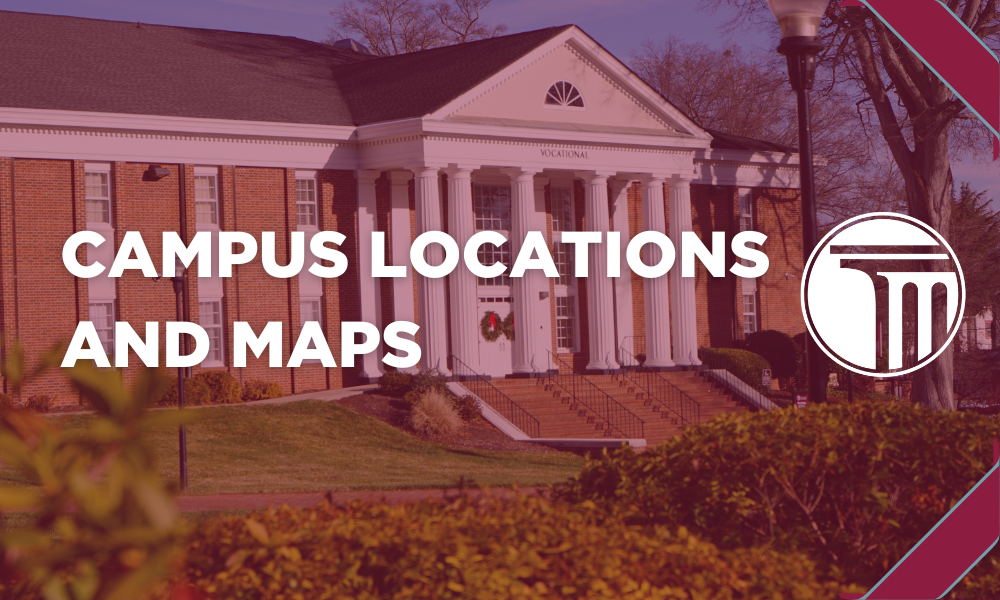 Banner that reads "Campus Locations and Maps".