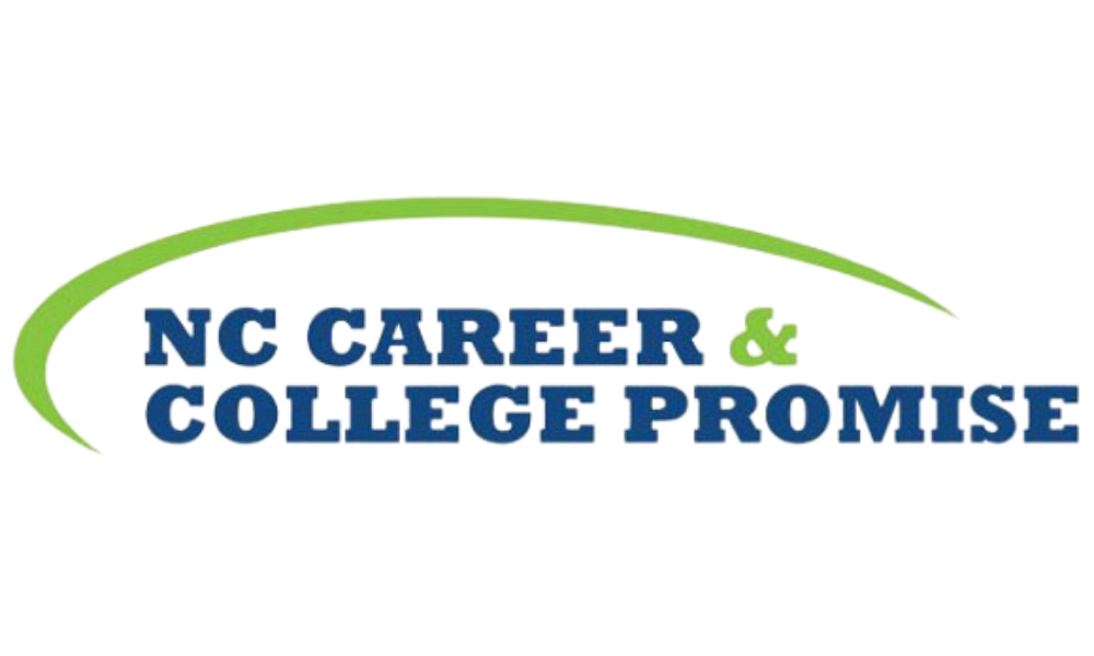 Grafik mit der Aufschrift „NC Career & College Promise“.