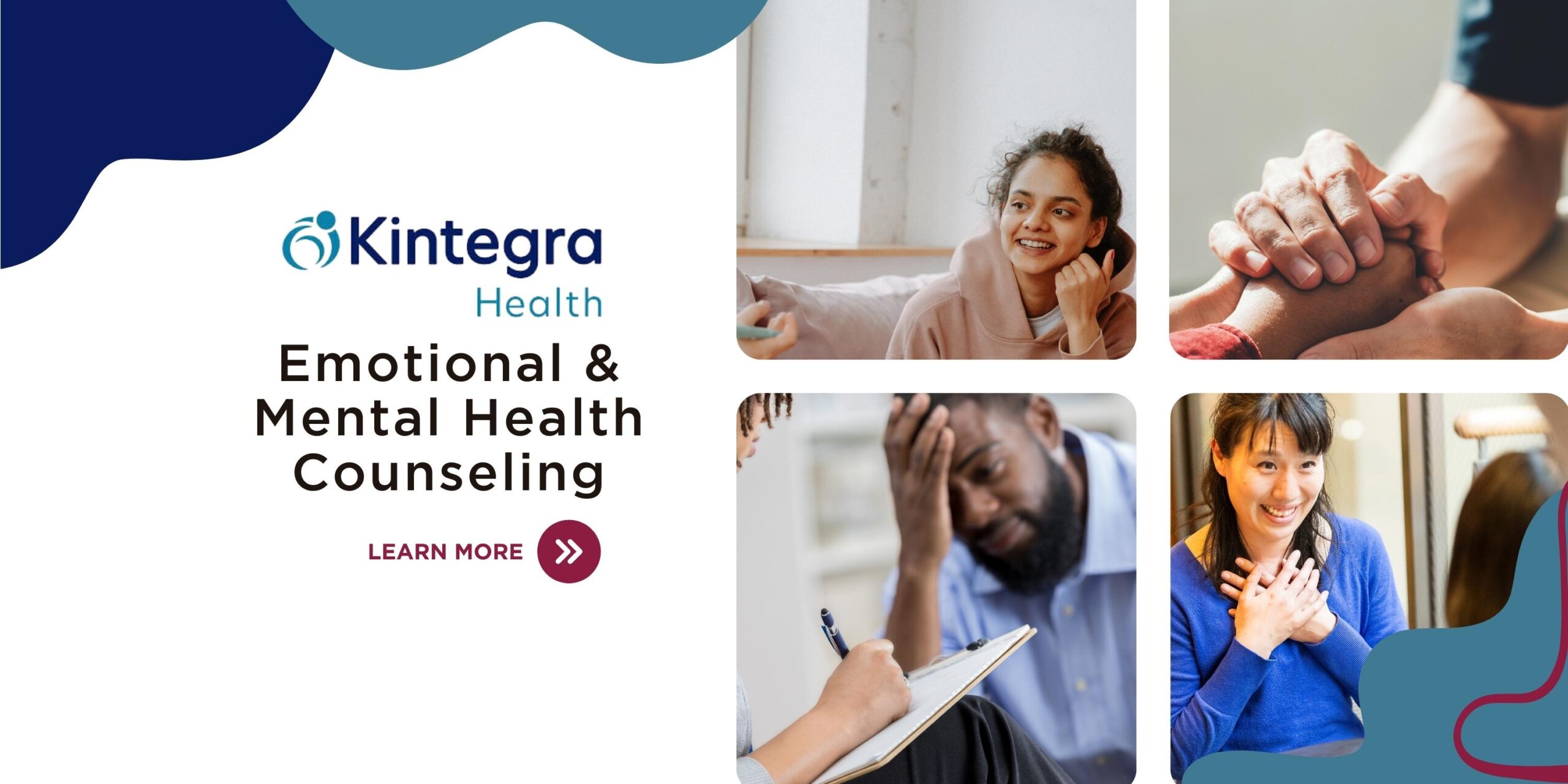Banner that reads "Kintegra Health | Emotional & Mental Health Counseling". Click the banner to learn more.