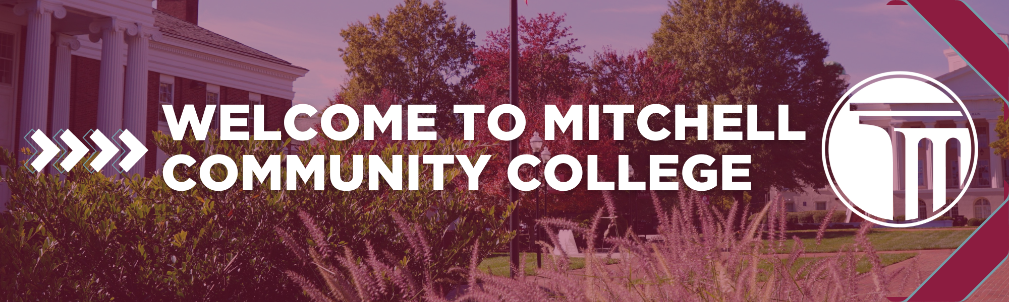 Banner that reads "Welcome to Mitchell Community College".