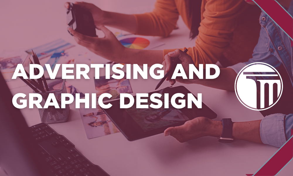 "Reklam ve Grafik Tasarım" yazan banner.