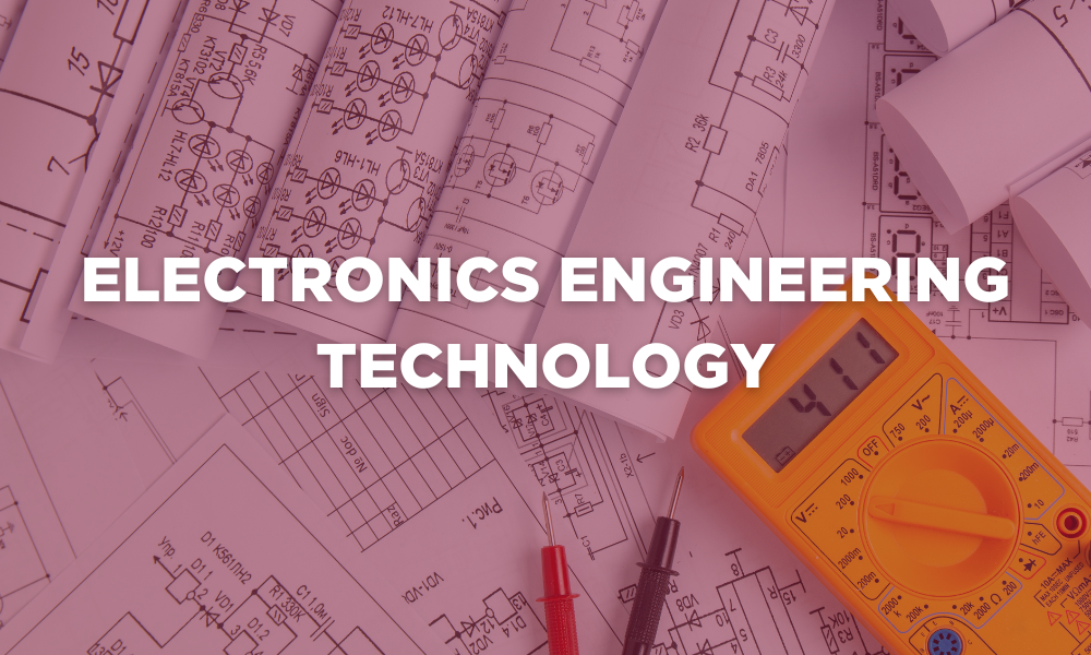 "Elektrik Mühendisliği Teknolojisi" yazan pankart. Program bilgilerine erişmek için başlığa tıklayın.