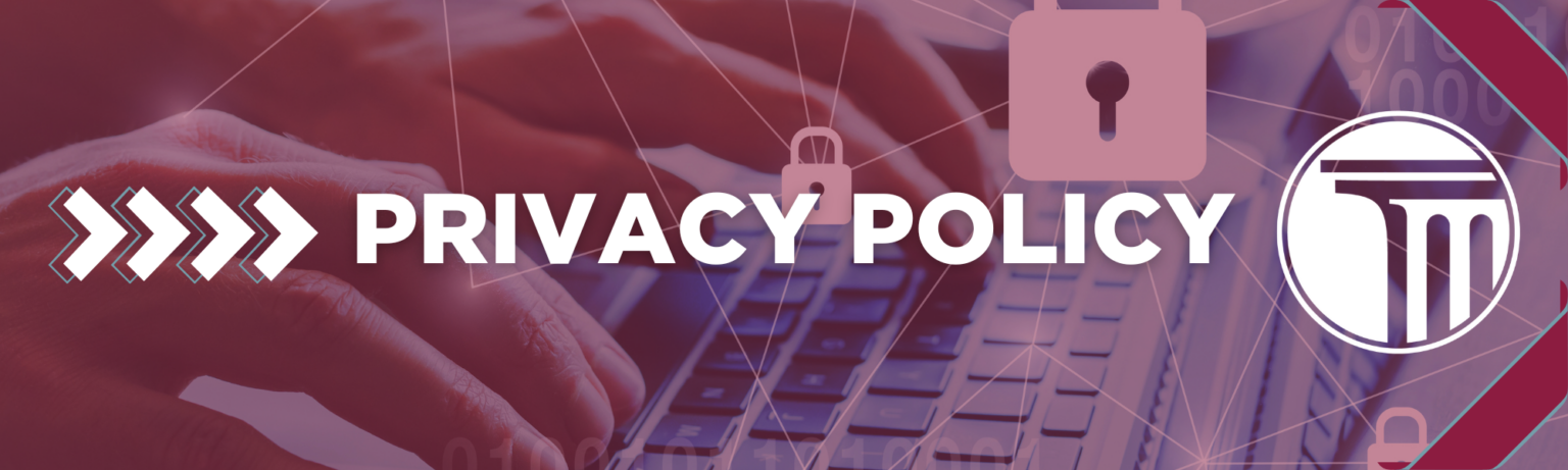 Baner z napisem „Polityka prywatności”.