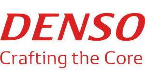 Logo z napisem „Denso | Crafting the Core”.