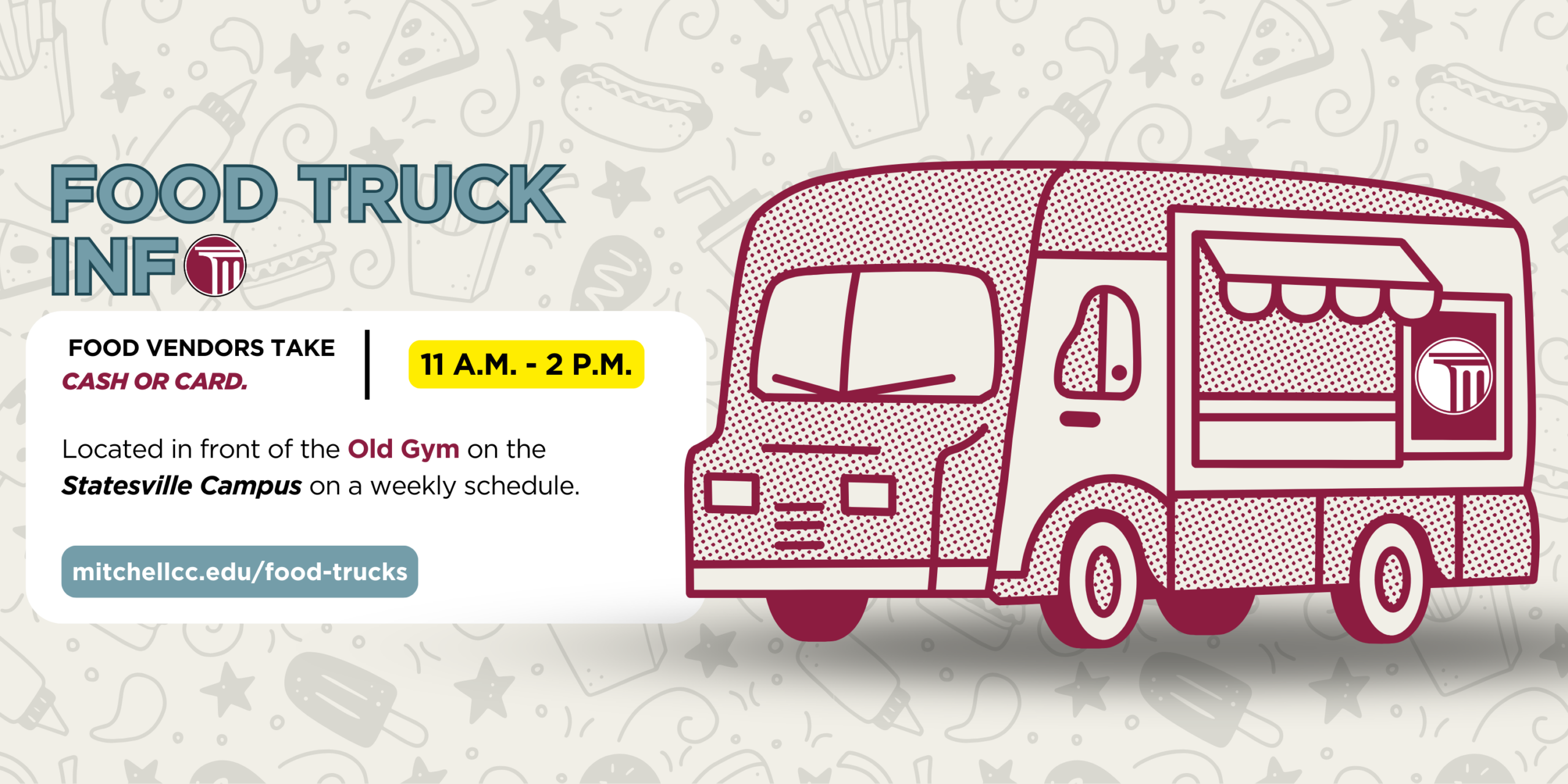 Food Truck promotion. see more at mitchellcc.edu/food-trucks